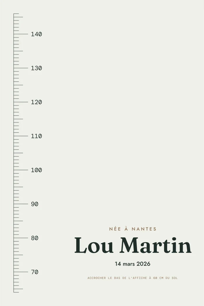 Affiche-toise style Typographique